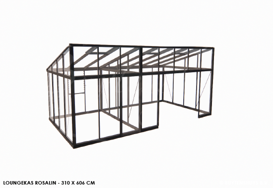 Loungekas Rosalin (b)310 x (d)606 cm (zwart)